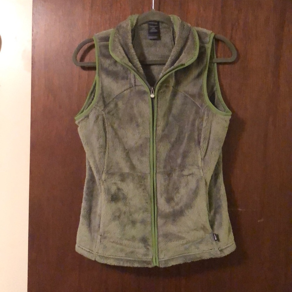 Kermit Green North Face Fuzzy Vest